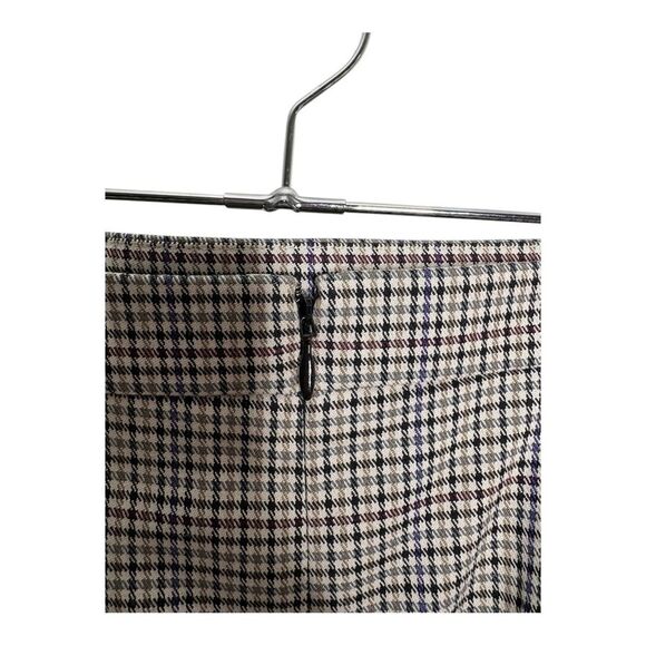 Ann Taylor Houndstooth Plaid Straight Pencil Skirt Academia Stretch Career 2 - Picture 4 of 6